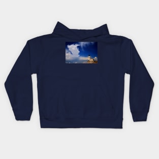 The lighthouse of Agia Mavra - Lefkada island Kids Hoodie